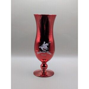 Vintage Metallic Red MEDIEVAL TIMES Tournament Souvenir Hurricane Goblet 16oz